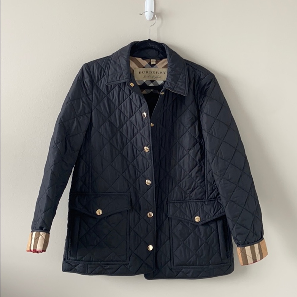 Burberry Quilted Coat Black